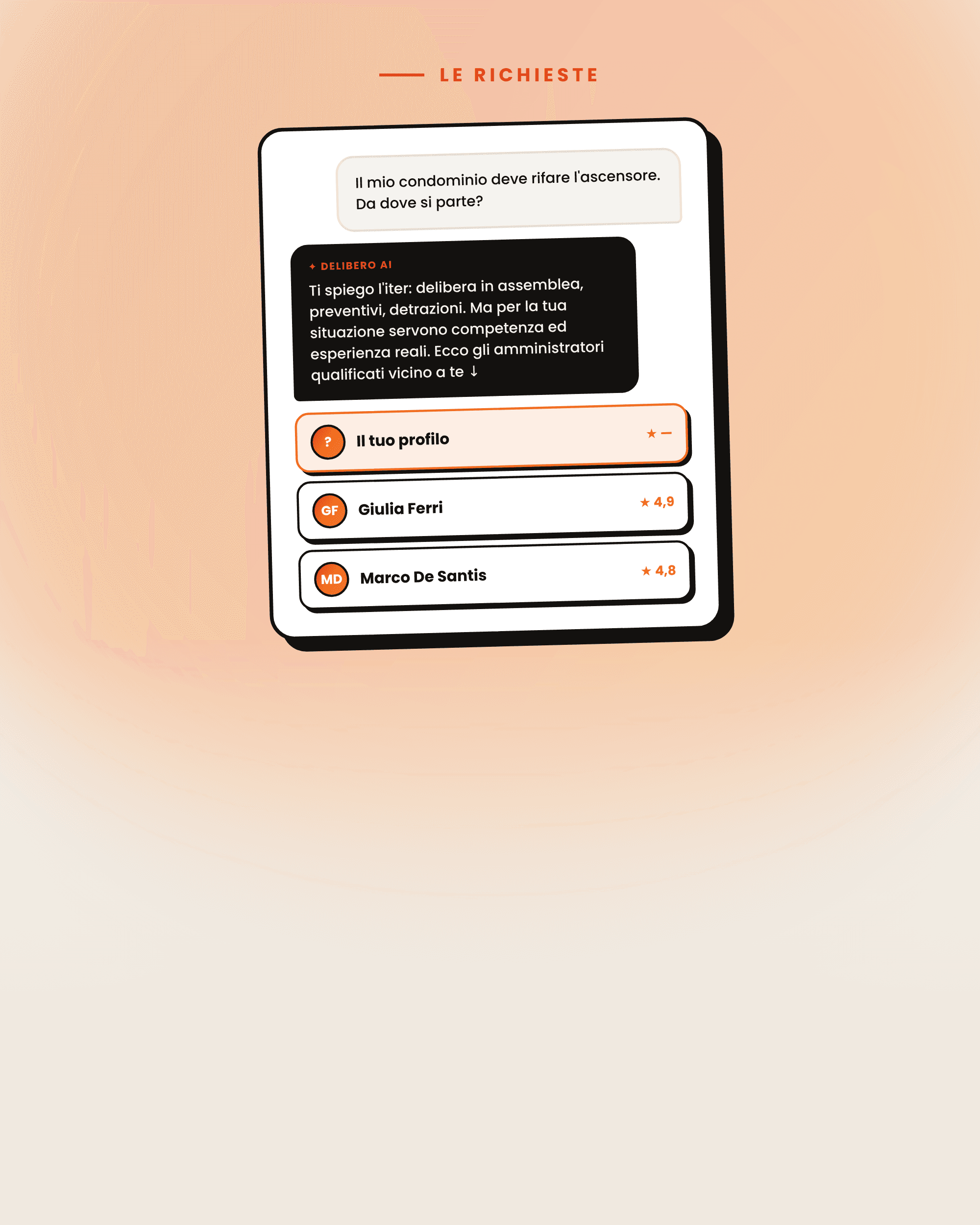 Anteprima dell'app Delibero